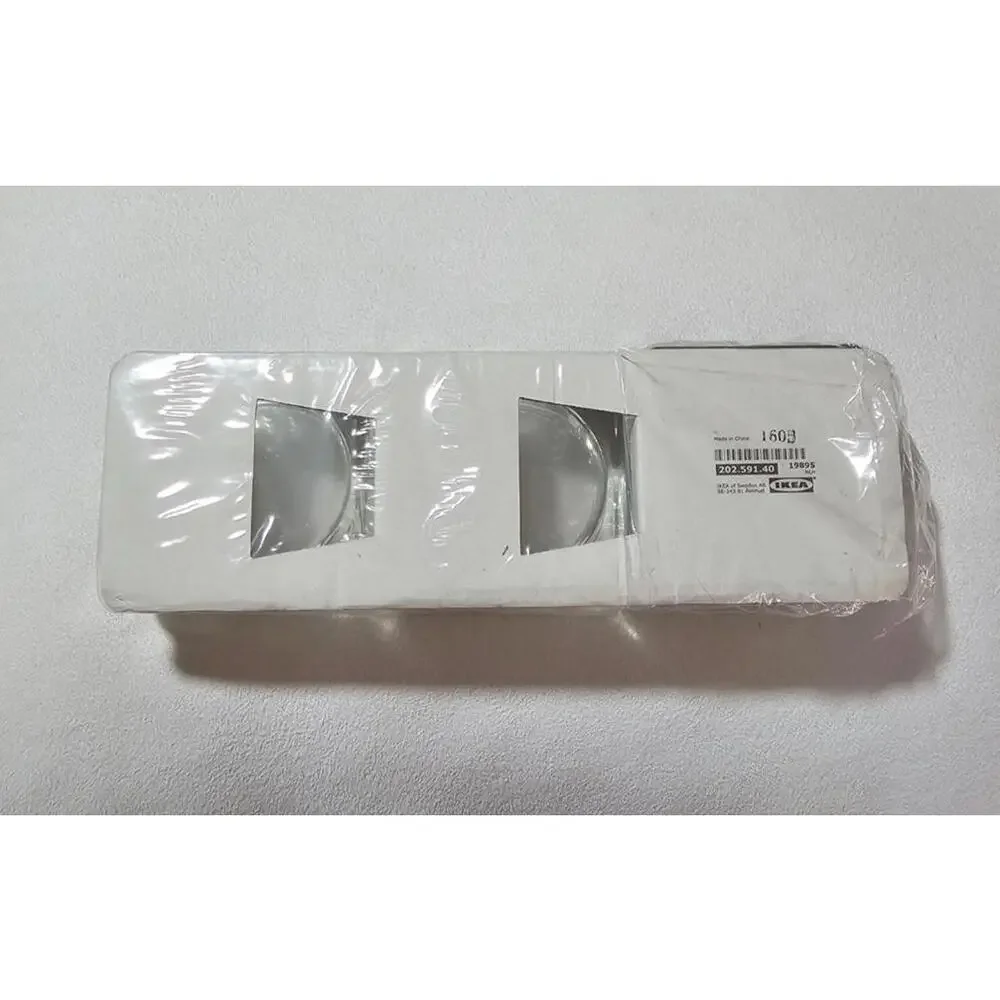 (Set of 3) Brand New IKEA Square Tealight Candle Holders Sealed Clear 3''